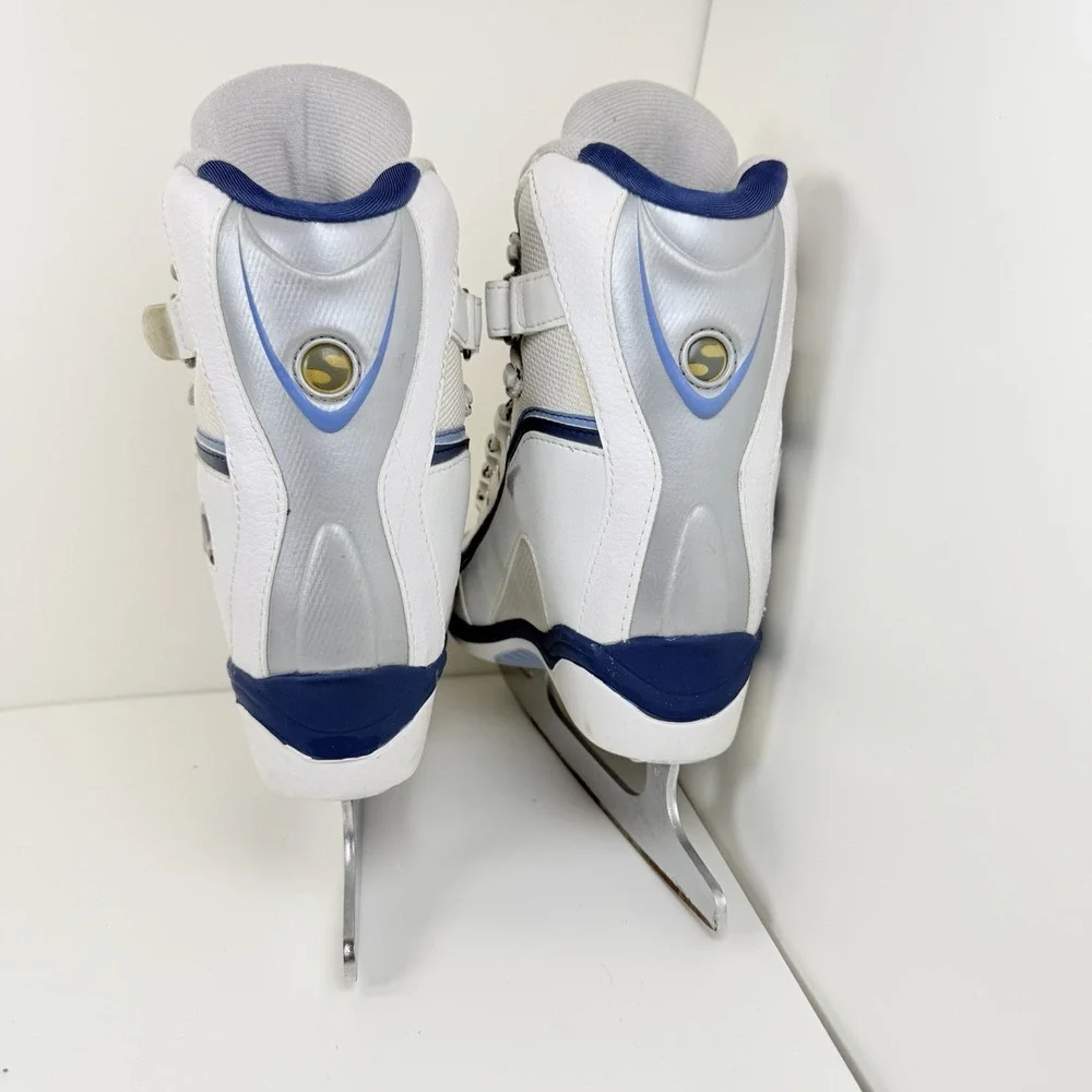 Jackson Softec Ice Skates Women's Size 8 White Blue Figure Recreational